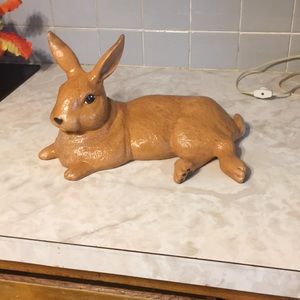 Ceramic handmade and hand painted rabbit